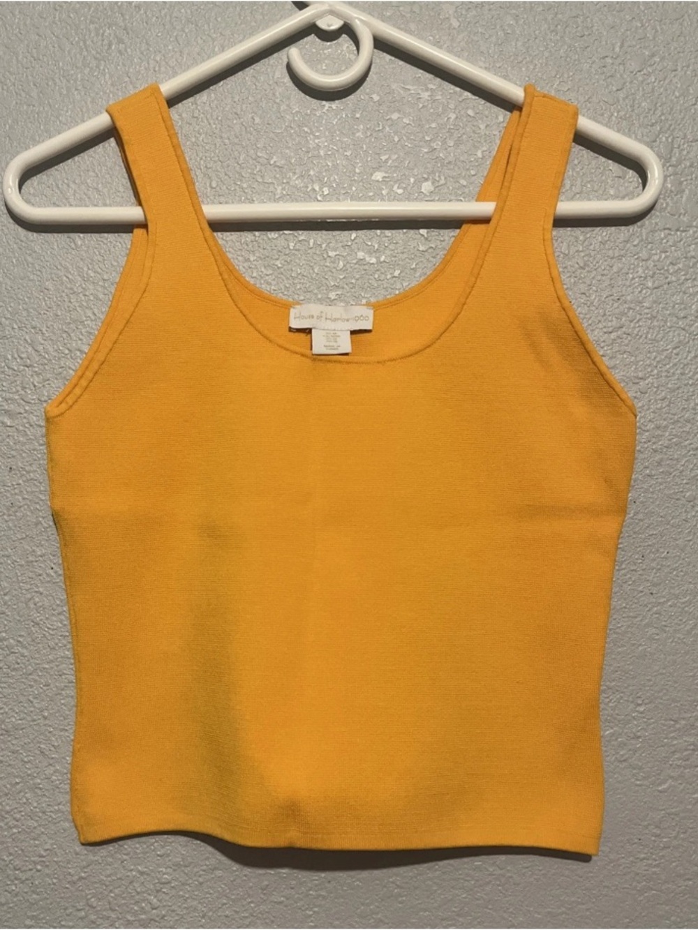 House of Harlow 1960 Cropped Tank Top Size Small Orange Yellow